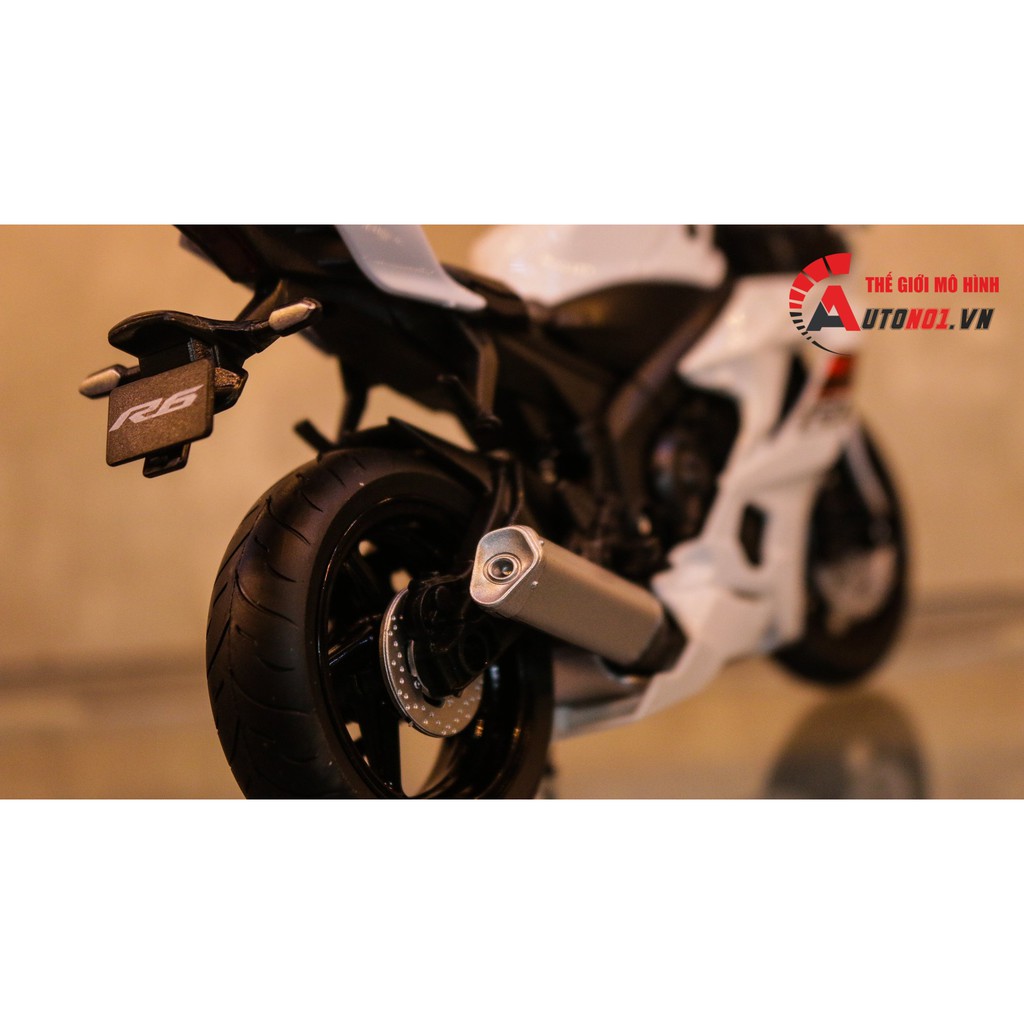 MÔ HÌNH XE YAMAHA YZF R6 2020 WHITE 1:12 WELLY 7495