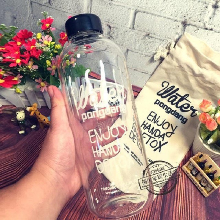 [Hot] Bình Pongdang nhựa chịu nhiệt cao cấp tặng kèm túi vải !!!