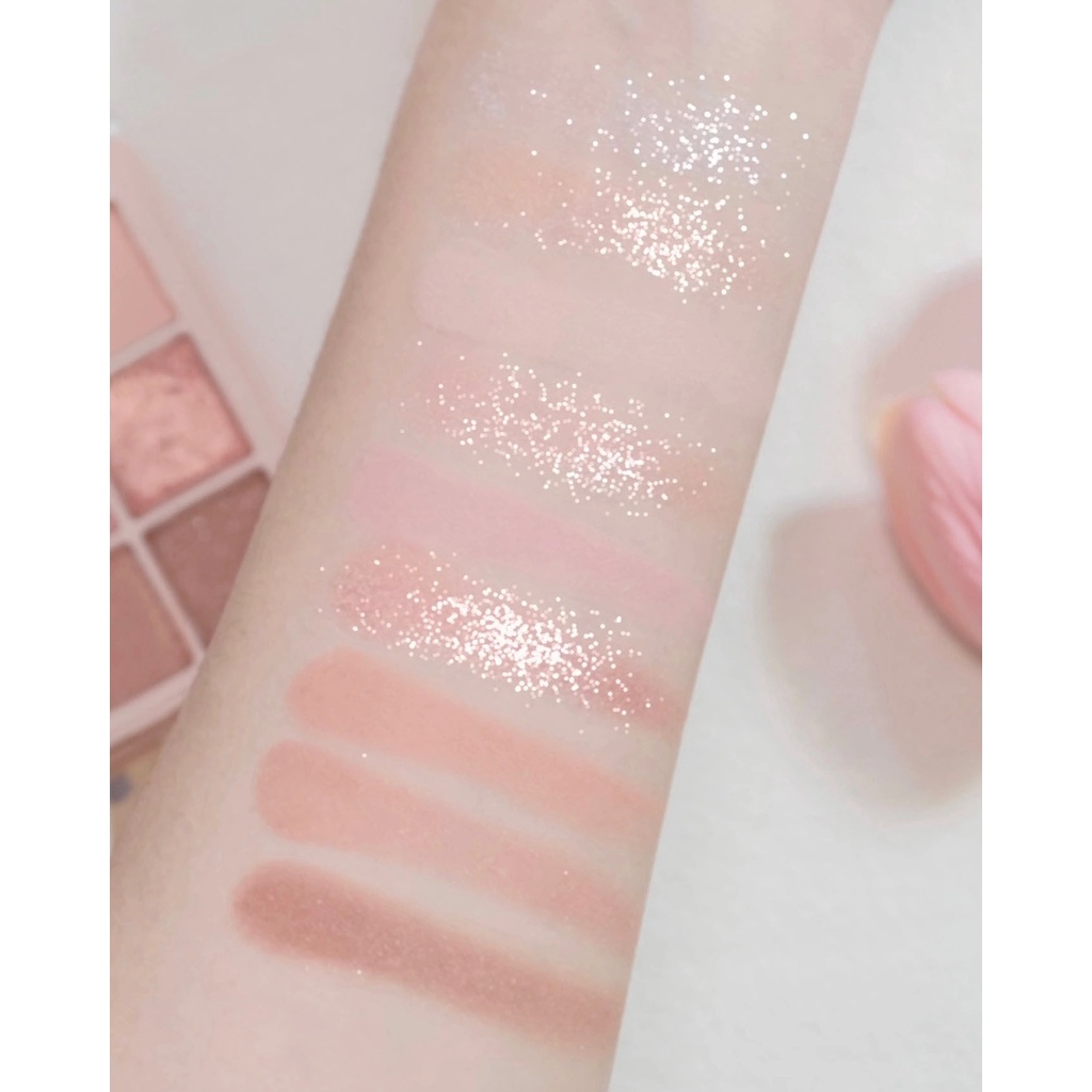 Bảng Phấn Mắt DIKALU 9 Màu Tông Nhũ Và Lì Trang Điểm Lâu Trôi