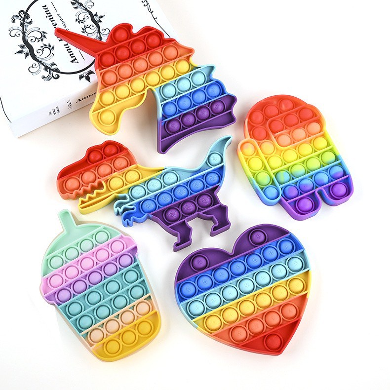 Pop it among us giá rẻ đồ chơi ấn bong bóng cầu vồng giải trí giảm căng thẳng stress