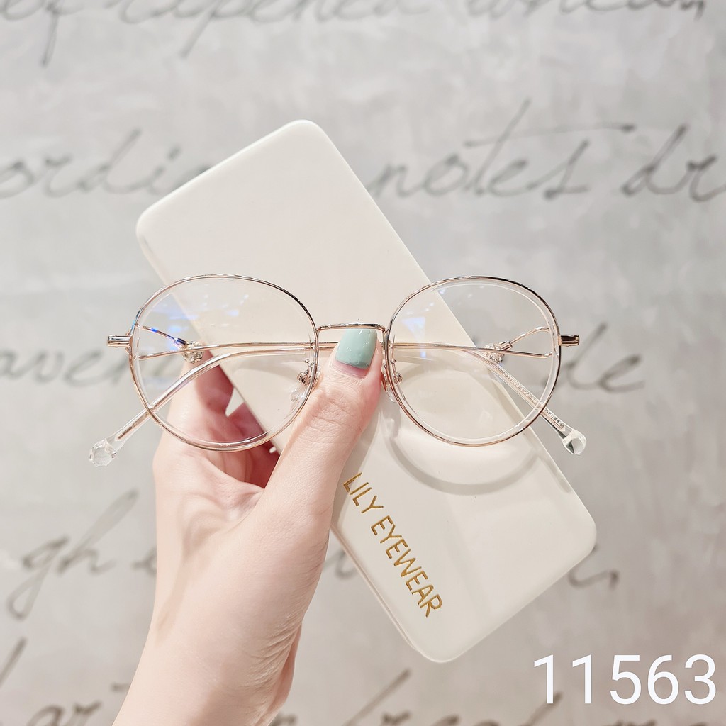 Kính thời trang nữ Lilyeyewear mắt tròn kim loại thanh mảnh nhẹ nhàng thiết kế mới lạ - 11563 | BigBuy360 - bigbuy360.vn