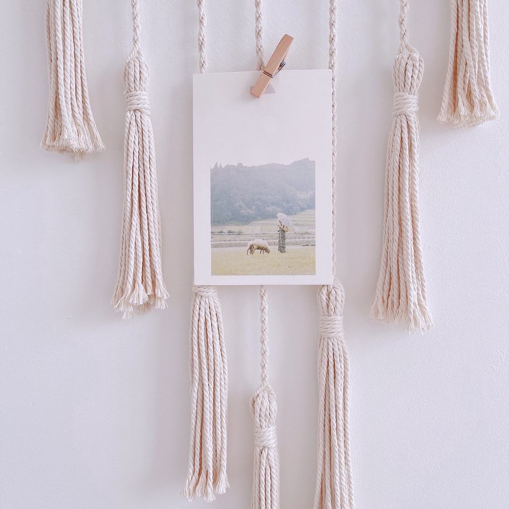 Dây treo ảnh khung ảnh treo tường vintage treo postcard ảnh trang trí dán tường poster bưu thiếp decor phòng ngủ bàn học