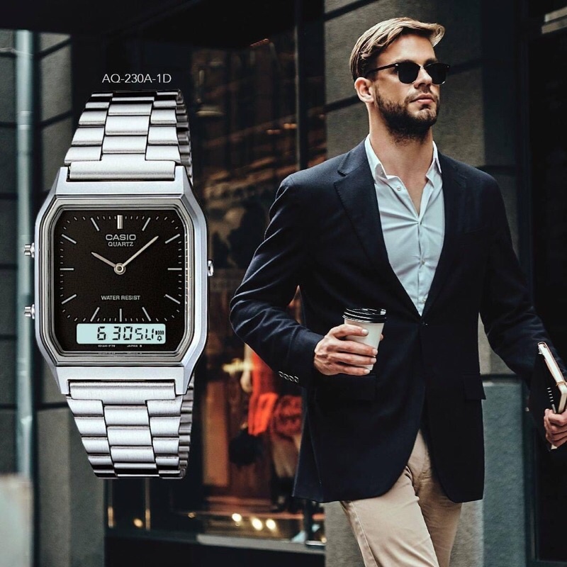 Đồng Hồ Thời Trang❤️FREESHIP❤️Casio-AQ230A-Unisex-Đồng hồ nam nữ chính hãng