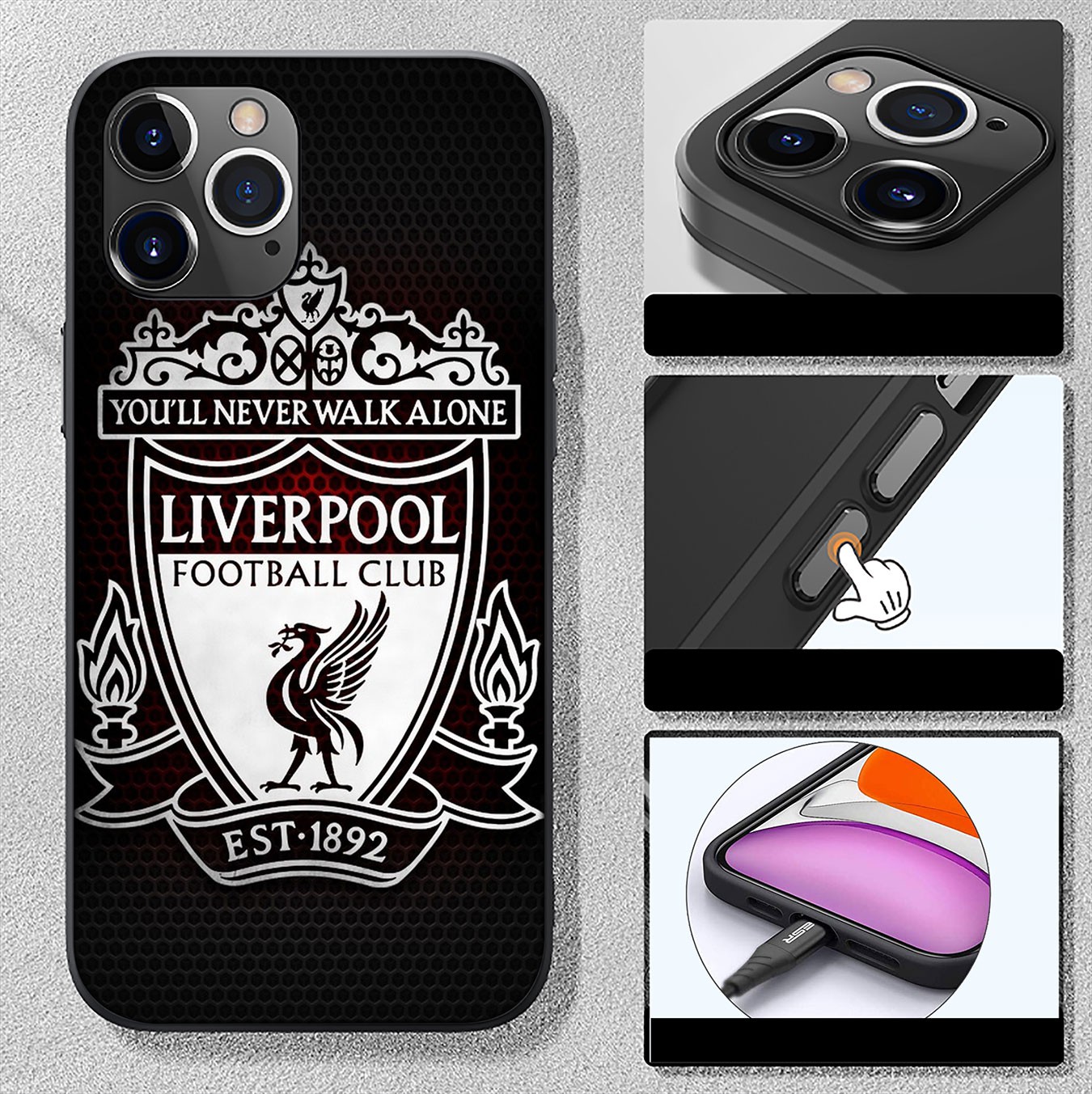 iPhone XR X XS Max 7 8 6 6s Plus + 6Plus 7Plus 8Plus Casing Logo Liverpool Wallpaper Soft Silicone Phone Case