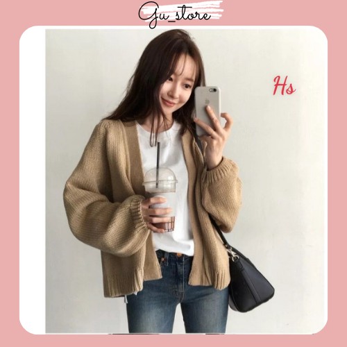 Áo Cardigan Nữ Len Dày Dáng Rộng 🦋 Áo Khoác Nữ Dáng Dài Hai Màu 🦋