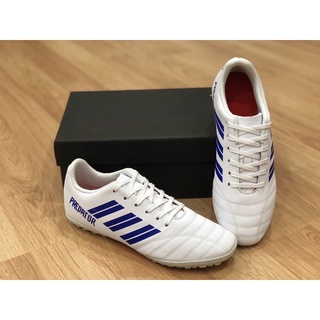 Giày đá banh sân nhân tạo, giày đá bóng màu trắng, Giày Ct3, giày trắng 3 sọc, đế cao su