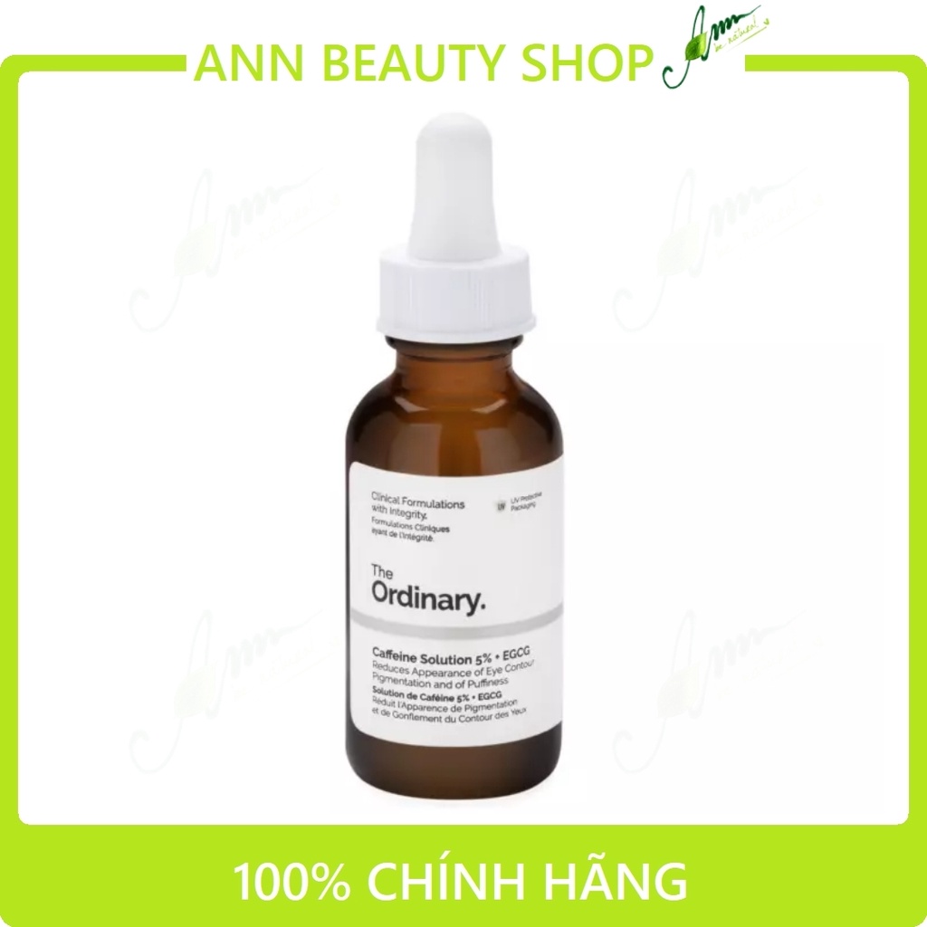 Tinh Chất Dưỡng Mắt, Giúp Giảm Thâm, Giảm Bọng Mắt The Ordinary Caffeine Solution 5% + EGCG 30ML