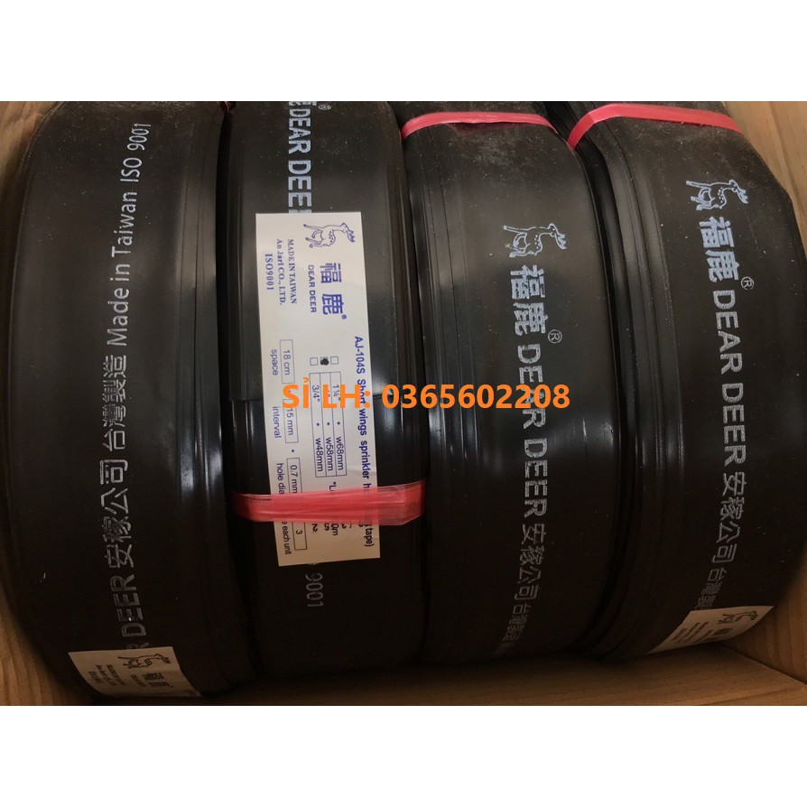 01 Cuộn ống tưới phun mưa Đài Loan loại VIP, ống tưới phun mưa hiệu con Nai phi 34 có biên, cuộn dài 100m