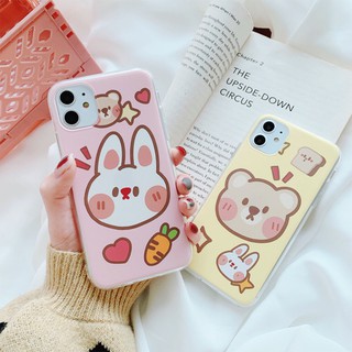 Cute Cartoon Bear Casing For iPhone 12 mini 11 Pro X XS XR 7 8 Plus 6 6s Anti-Fall Protection Case Cover