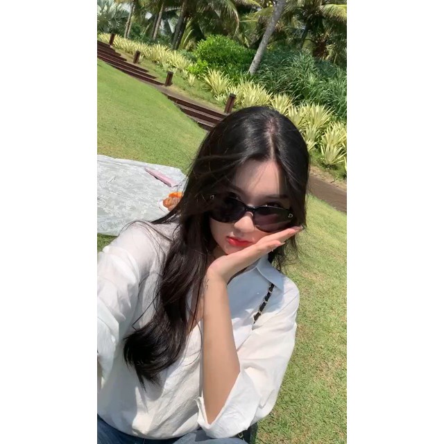 Mắt Kính Thời Trang Góc Cạnh Chữ D Form tròn Unisex Chống Tia Uv Cực Tốt - Hata24h