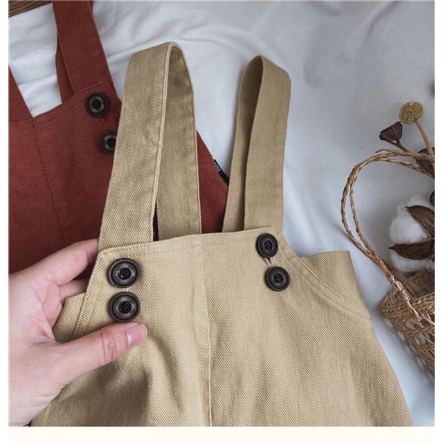 Quần Yếm Kaki Cotton trẻ em cho bé Trai bé Gái từ 10kg đến 28kg phong cách Hàn Quốc thời trang trẻ em Dream House