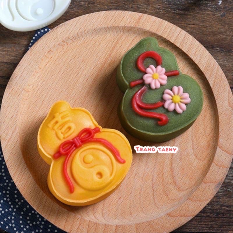 Khuôn trung thu lò xo 2 mặt hồ lô 50g (M219)