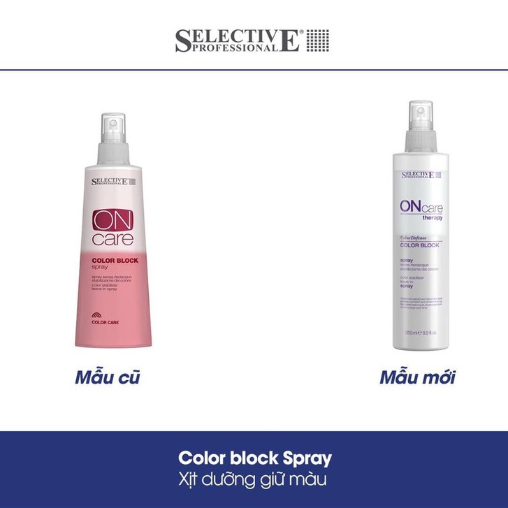 Xịt dưỡng khóa màu tóc nhuộm Selective Oncare Color Block Spray 275ml ( New )