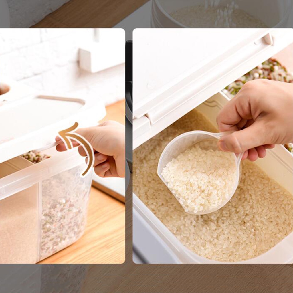 Hộp đựng gạo/đậu/cà phê dung tích 10L