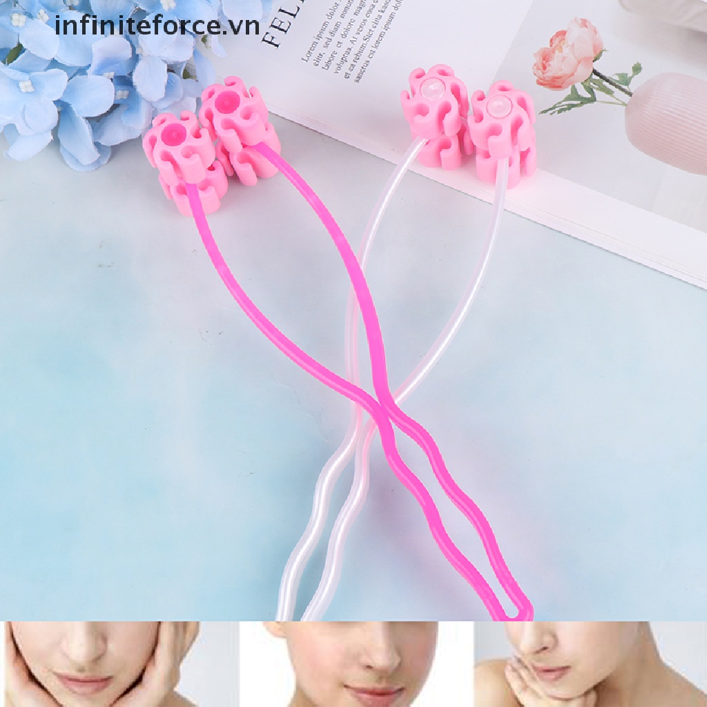 (Hàng Mới Về) Cây Lăn Mát Xa Mặt Thiết Kế Hình Hoa Mận