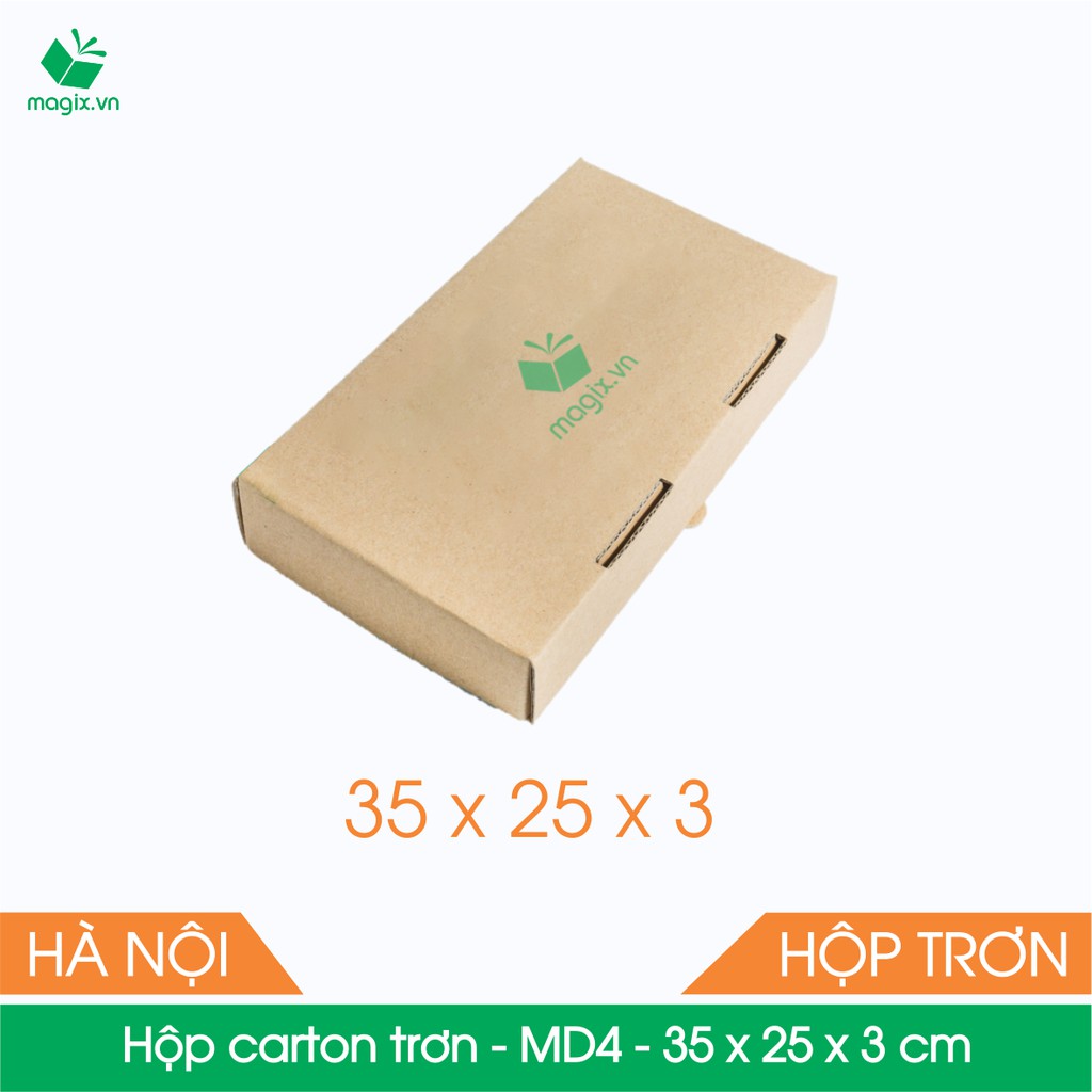 MD4 - 35x25x3 cm - 50 Thùng hộp carton trơn đóng hàng