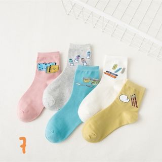 Set 5 đôi tất nữ cổ vừa (7 mẫu lựa chọn)
