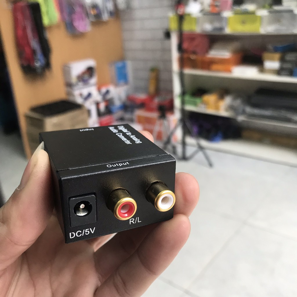 Bộ Chuyển quang Âm Thanh  Optical  TIVI Sang Audio AV Ra Amply,Loa Kèm Dây Quang