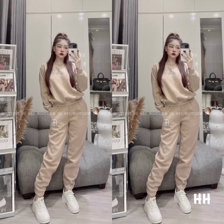 Sn797 - bộ nỉ bông nữ bo gấu anine bing sport