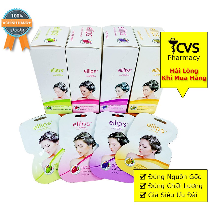 GÓI Ủ Tóc Ellips 20g - Dưỡng Chất Nuôi Dưỡng Mái Tóc Khỏe Mạnh