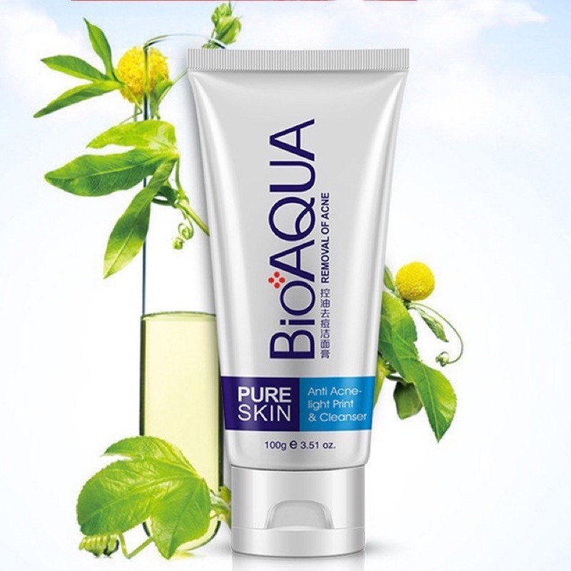 Sữa Rửa Mặt Lành Mụn  Pure Skin Bioaqua