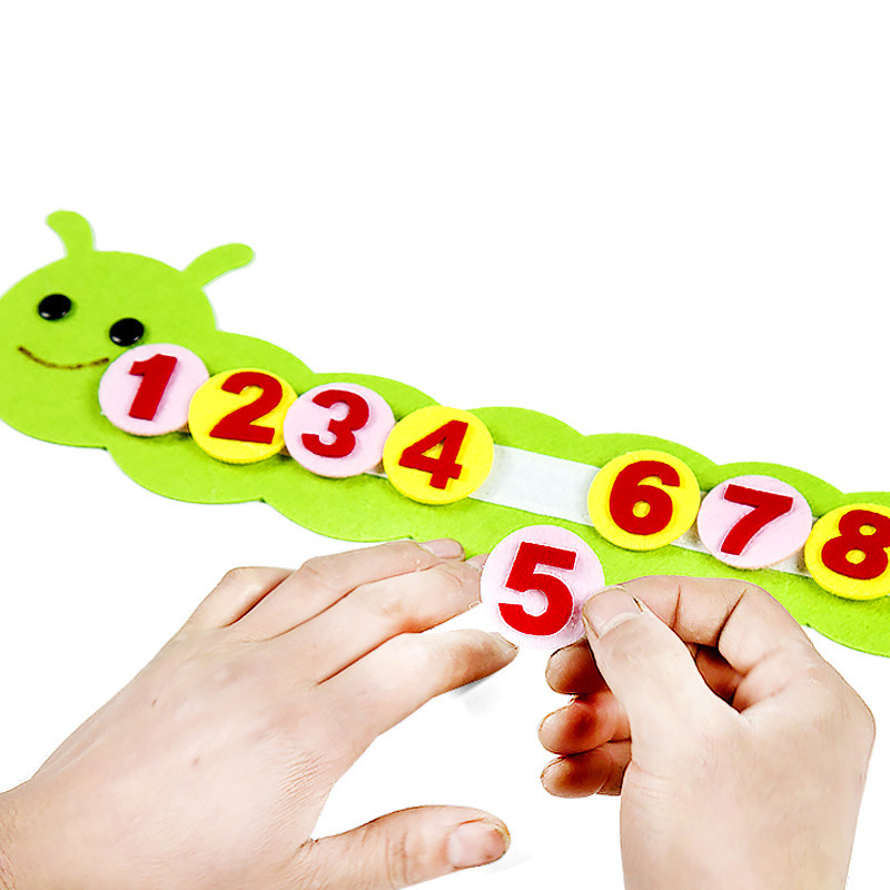 Montessori Đồ Chơi Xếp Hình Sâu Bướm Nhiều Màu Sắc Phân Loại Số Giáo Dục Sớm Dành Cho Trẻ Em