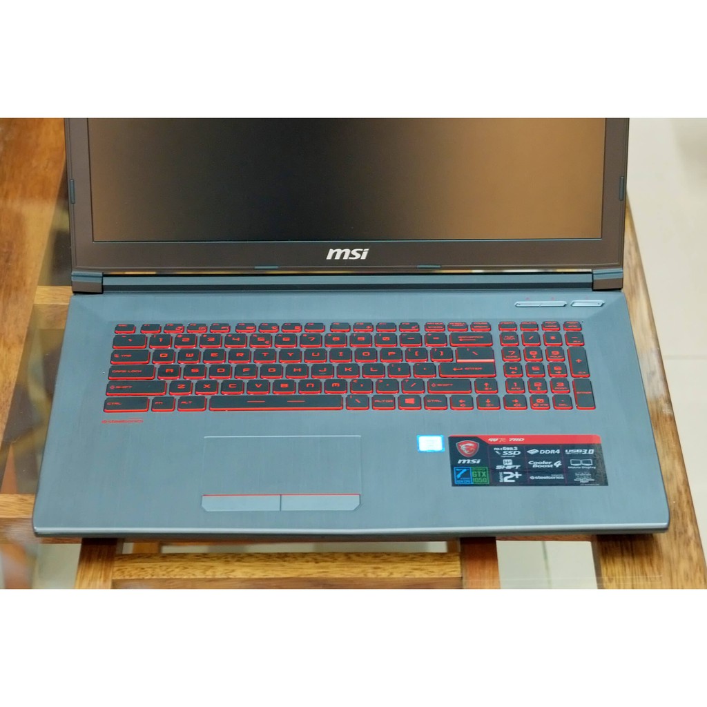Máy tinh Gaming MSI GV72-7RD (Core I7-7700HQ 8CPU, DDR4 16GB, SSD 128GB + HDD 1TB, GTX 1050 4GB) FullBox, BH hãng | BigBuy360 - bigbuy360.vn