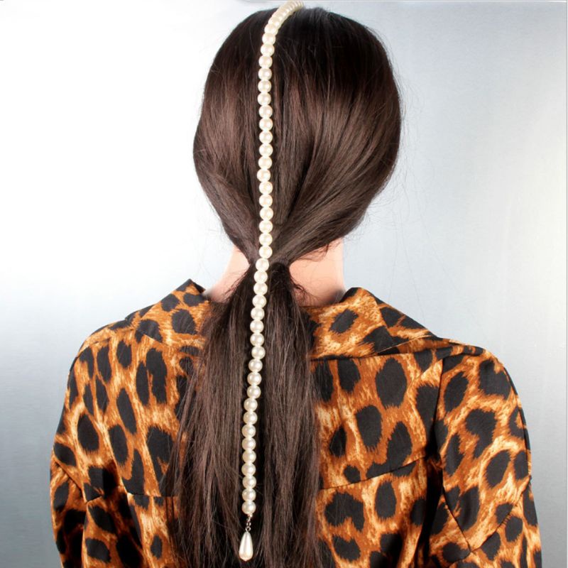 Chuỗi Hạt Ngọc Trai Giả Tua Rua Đính Tóc Tết Thời Trang