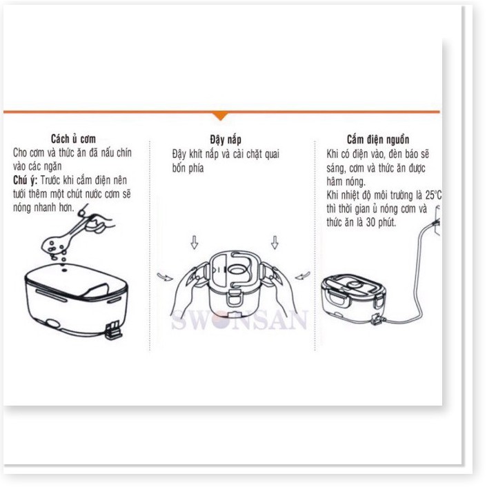 Hộp cơm hâm nóng ruột inox cắm điện ( inox 304) | BigBuy360 - bigbuy360.vn