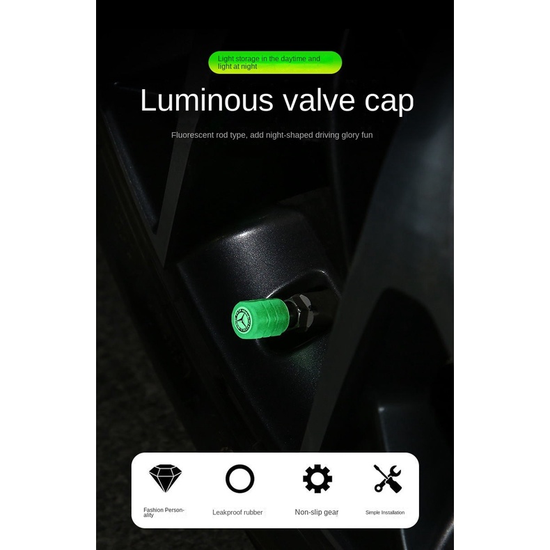 Nắp Van Bánh Xe Hơi Mazda Dạ Quang Chuyên Dụng for Familia Vantrend 323 E2000 Biante RX 7 Mazda 2 Mazda 3  Mazda 5  Mazda 6 CX3 CX5 CX8 CX9 BT50 RX7 RX8 Fighter Premacy