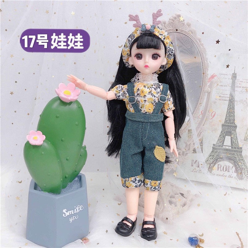 Búp Bê Barbie Mắt 3d Dễ Thương Xinh Xắn Có 20 Khớp Nối 30cm