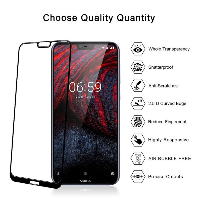 Set 2 kính cường lực bảo vệ màn hình cho Nokia 6.1 Plus
