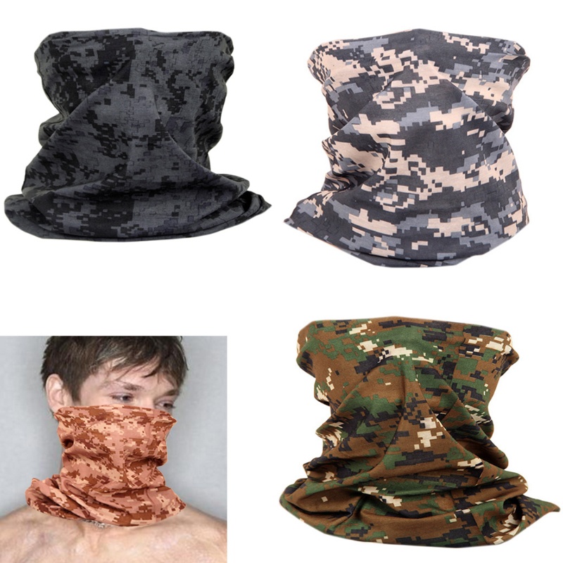 Khăn Choàng Che Mặt Không Đường May Họa Tiết Rằn Ri Unisex