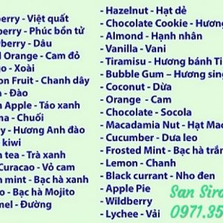 Syrup Monin 700ml (sirô đủ mùi)