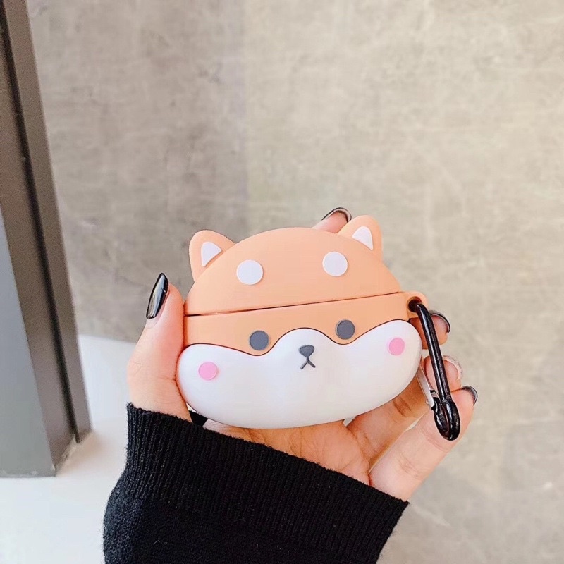 Vỏ Bảo Vệ Hộp Sạc Tai Nghe Airpods 1/Airpods 2/Airpods Pro Shiba