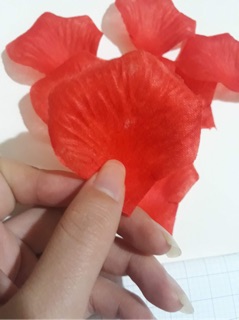 Cánh hoa hồng lụa trải giường