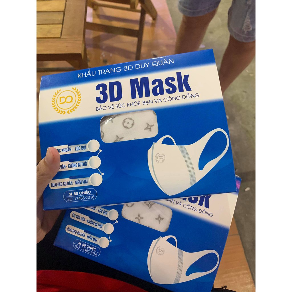 Khẩu trang 3D mask Duy Quân đóng hộp 50 cái - Hộp khẩu trang 3D mask xuân lai | BigBuy360 - bigbuy360.vn