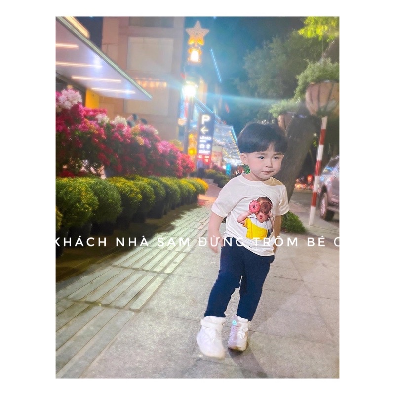 Áo thun tay lỡ A D L V cho bé  , áo thun nam nữ unisex , Samyy_vn