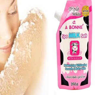 Túi Muối Tắm Sữa Bò Tẩy Tế Bào Chết A Bonne Spa Milk Salt Thái Lan (350g/Túi) Nuôi dưỡng làn da trở nên mềm mại và mịn