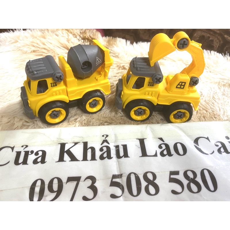 Sét 8 xe công trình đẩy đà nhựa cao cấp(máy xúc-xe lu-máy khoan-xúc lật-xe cẩu-xe ben-máy múc-xe trộn bê tông)