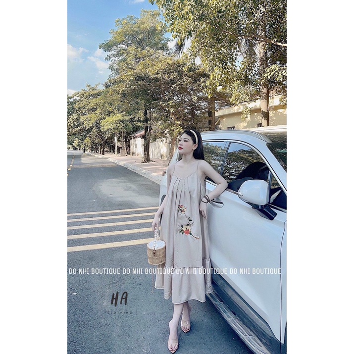 Váy suông hoa thêu 2 dây ( ảnh thật ) | BigBuy360 - bigbuy360.vn