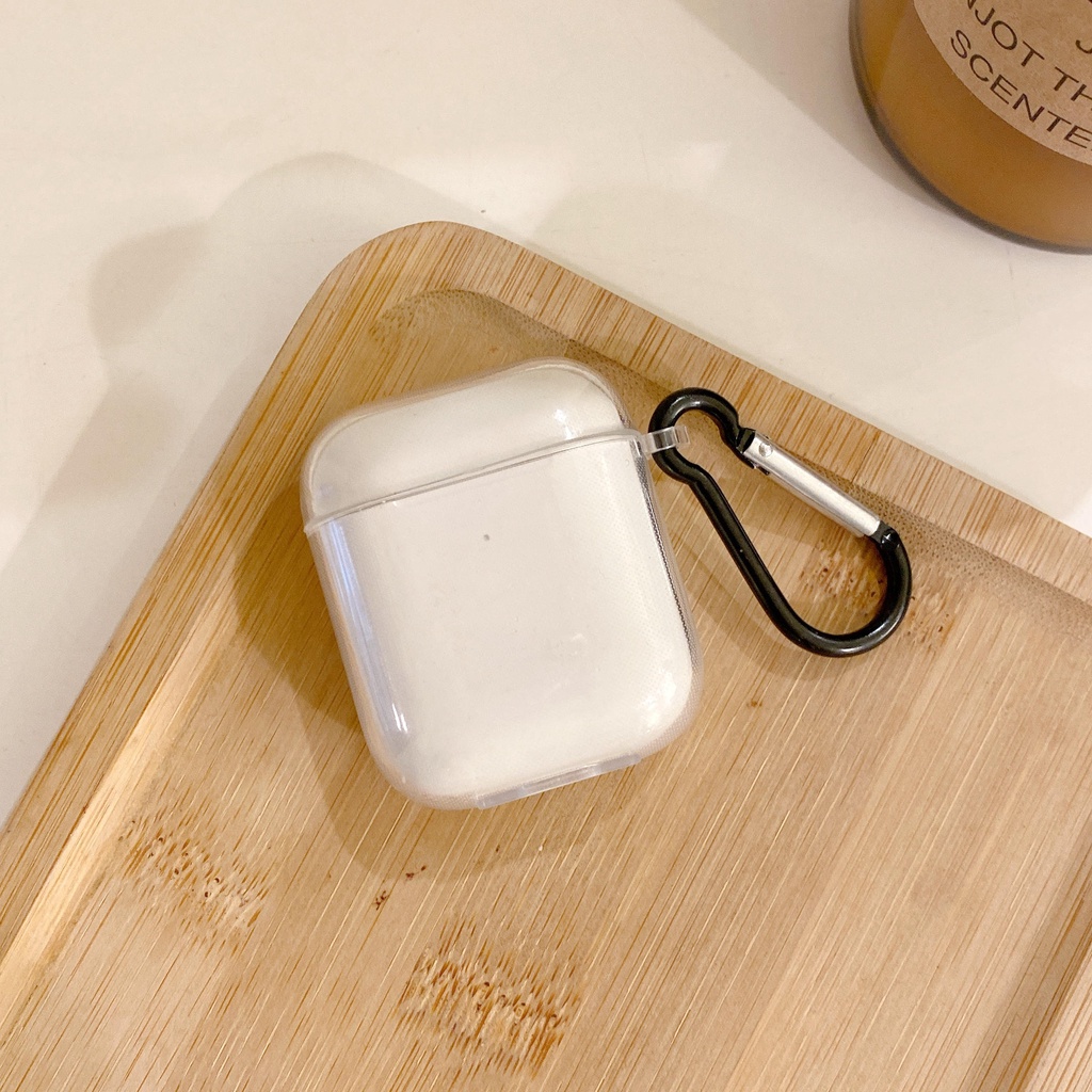 Vỏ Bảo Vệ Hộp Sạc Tai Nghe compatible AirPods 3 Pro compatible AirPods 2 Pro Trong Suốt Kèm Giá Đỡ Tiện Dụng