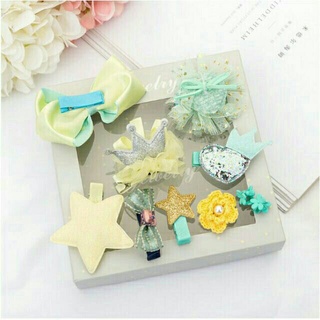 Set 10 nơ kẹp tóc cho bé