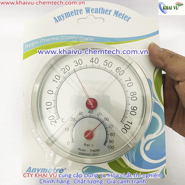 Nhiệt ẩm kế Hàn Quốc TH600B bằng thép không gỉ dùng trong nhà, ngoài trời
