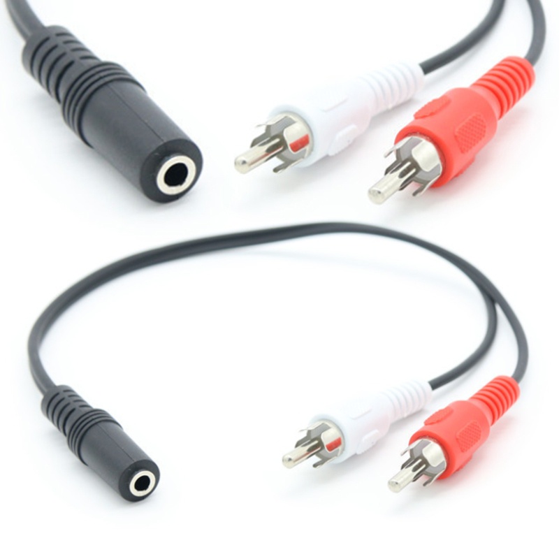 Cáp Chia Tín Hiệu Âm Thanh Hình Chữ Y 25cm 3 5mm Sang 2 RCA Chuyên Dụng Cho Bộ Khuếch Đại Âm