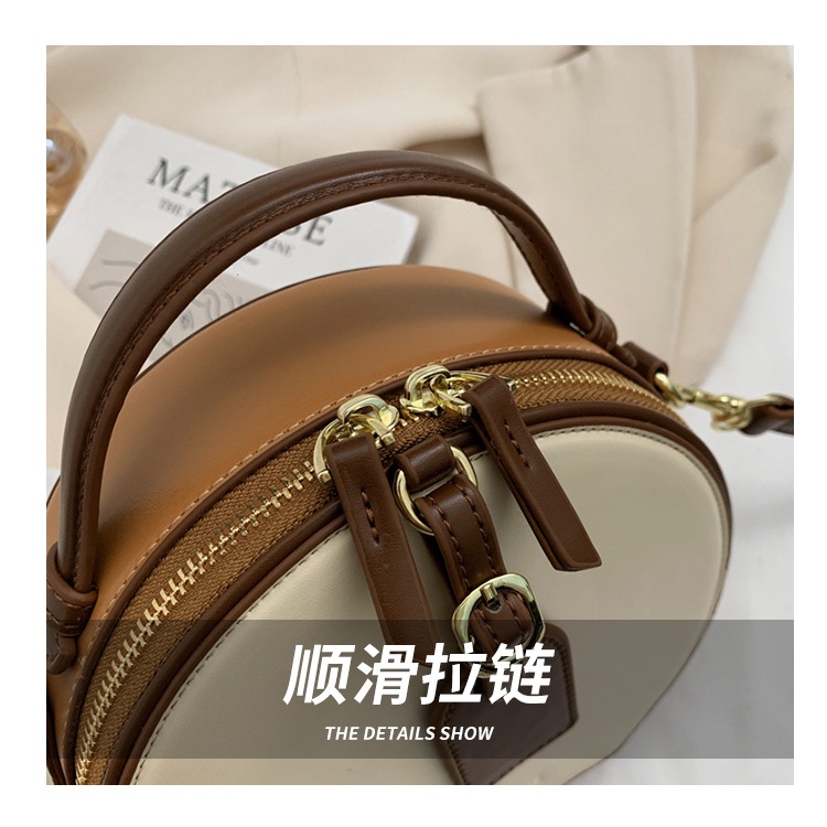 Túi Xách JASMIN NOIR Da PU Phối Khóa Tròn Phong Cách Retro Cho Nữ