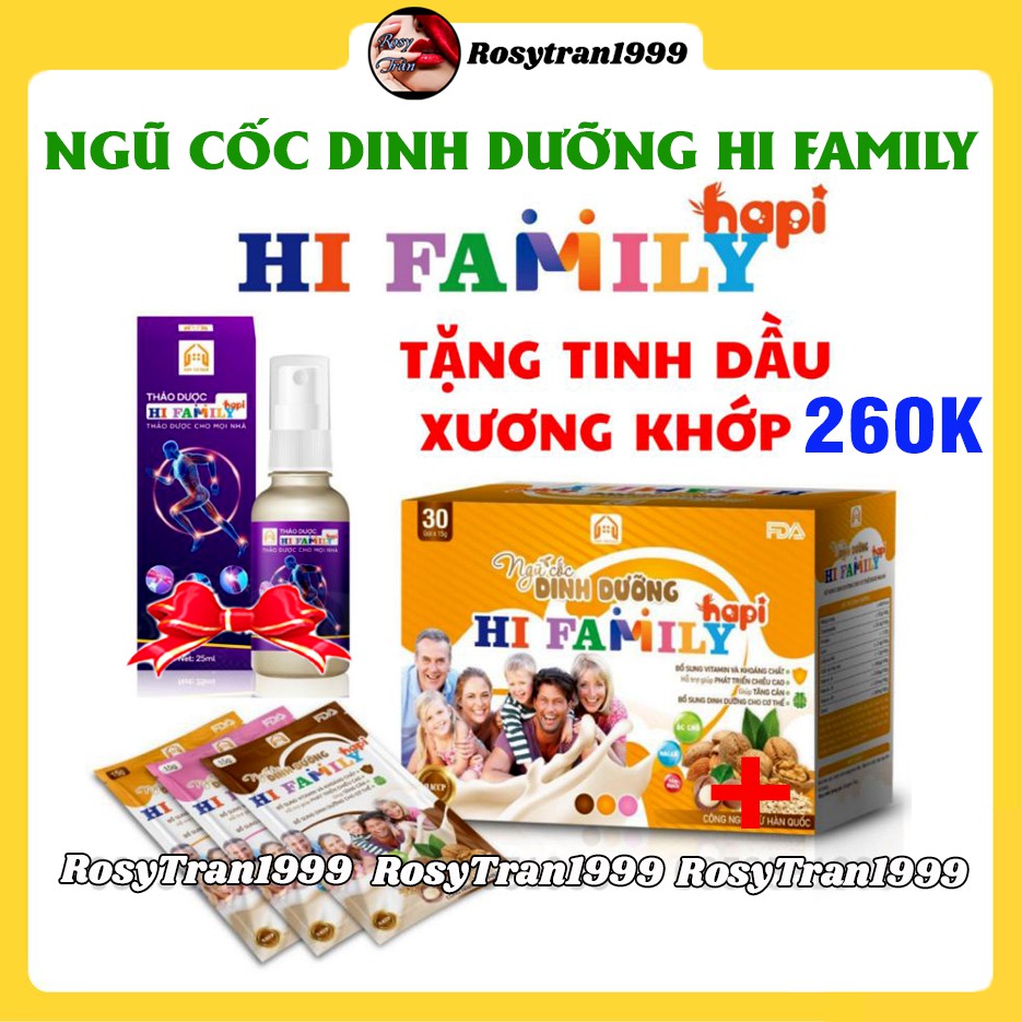 Ngũ Cốc Dinh Dưỡng Cho Mẹ Bầu và Sau Sinh Hi FAMILY- Giúp Sữa Đặc Hơn Dinh Dưỡng Nhiều Hơn, Mẹ ăn Vô Con, Bé Hấp Thu Tốt