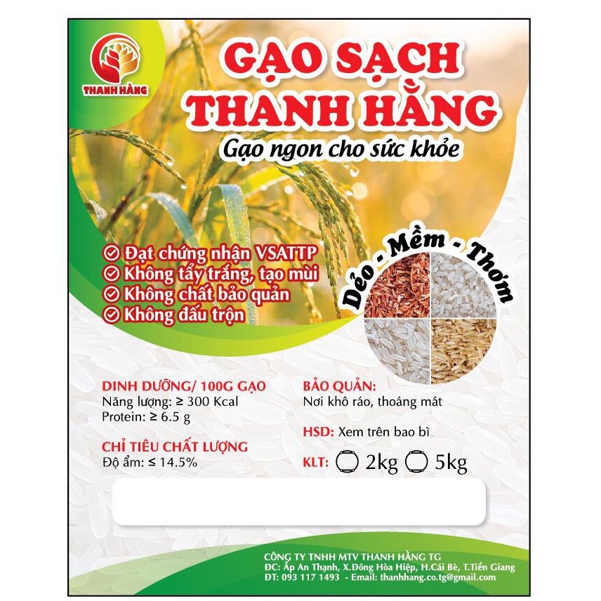 COMBO 5kg Gạo Lứt Huyết Rồng HỮU CƠ - Gạo Huyết Rồng Giảm Cân Thực Dưỡng - Thơm / Dẻo -Gạo Sạch Thanh Hằng