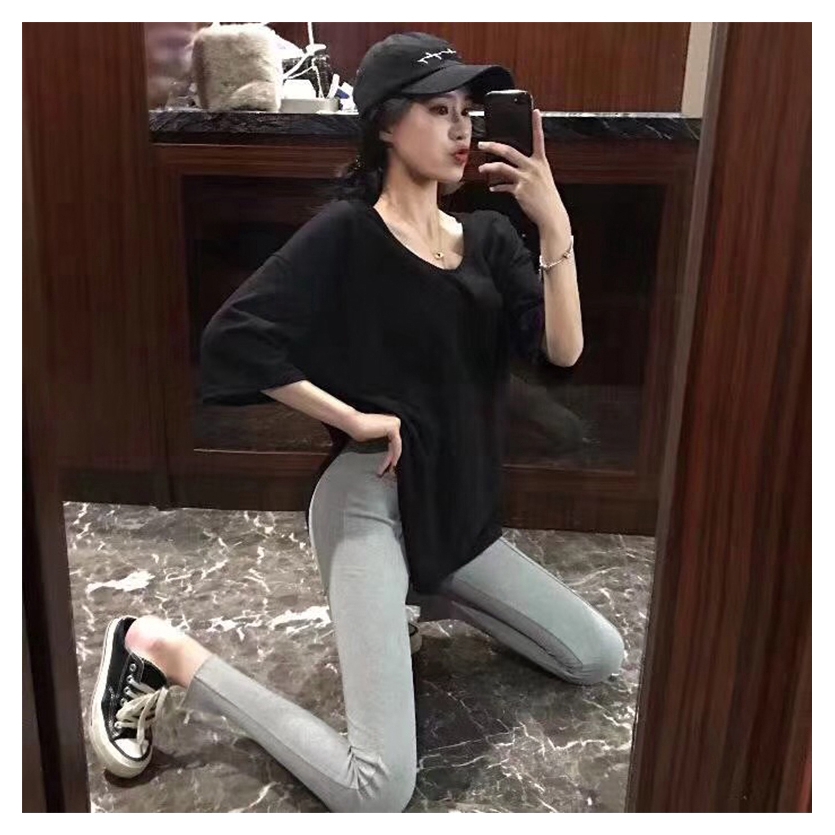 SUXI Áo thun tay ngắn dáng rộng phong cách Hàn Quốc năng động xinh xắn dành cho nữ