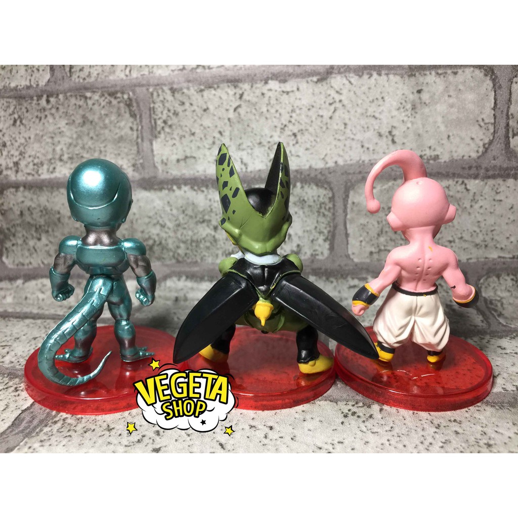 Mô hình Dragon Ball - Set 3 mô hình Metal Cooler Cell Kid Buu Ma bư gầy Xên bọ hung - WCF - Cao 7cm